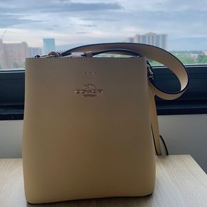 Coach mini town yellow bucket bag